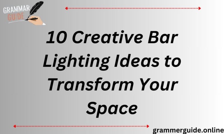 10 Creative Bar Lighting Ideas to Transform Your Space