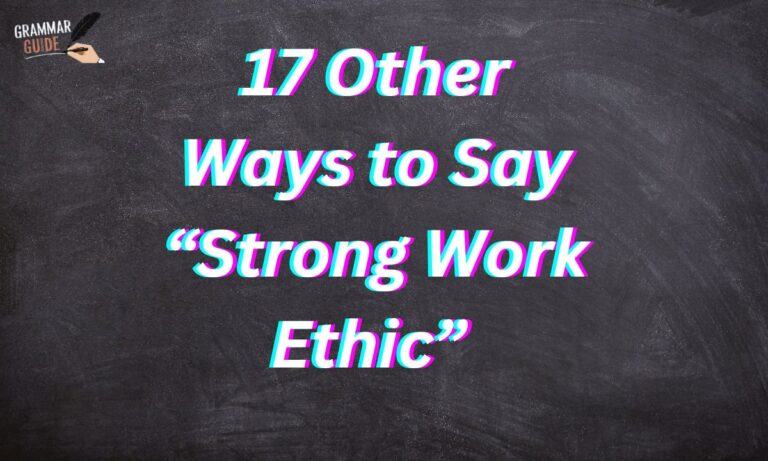 17 Other Ways to Say “Strong Work Ethic” (With Examples)